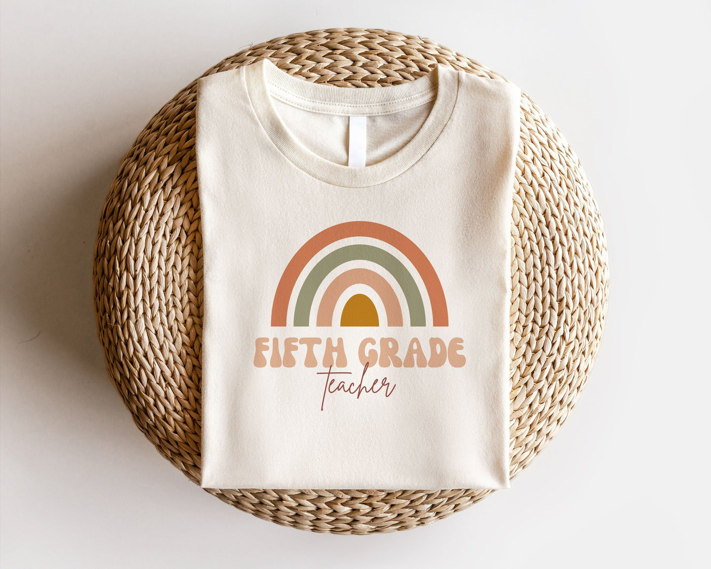 Fifth Grade Teacher Shirt, Retro Fifth Grade T-shirts, Teacher Team Shirts, New Teacher Squad Fifth Grade Crew Shirts Groovy Teacher Gift