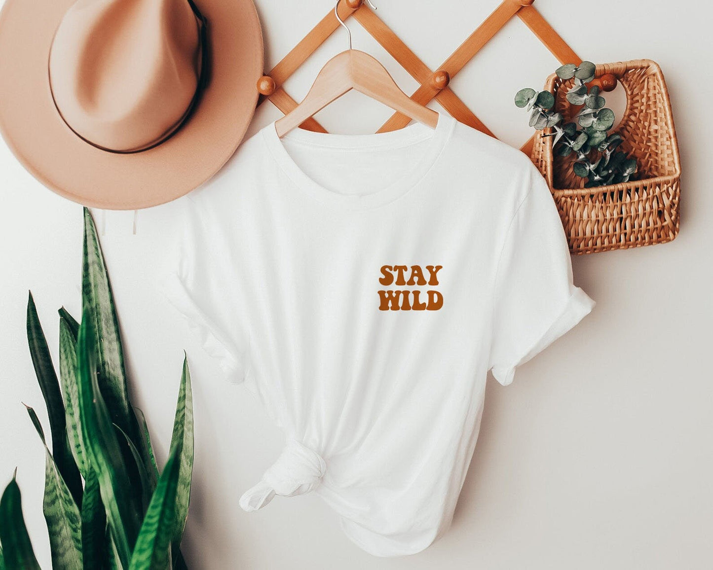 Stay Wild Tshirt, Gift for Her Retro Women's Tee Positive Vibes, Vintage Shirt Hippie Boho Shirt, Adventure Shirt, Western Women's Tee