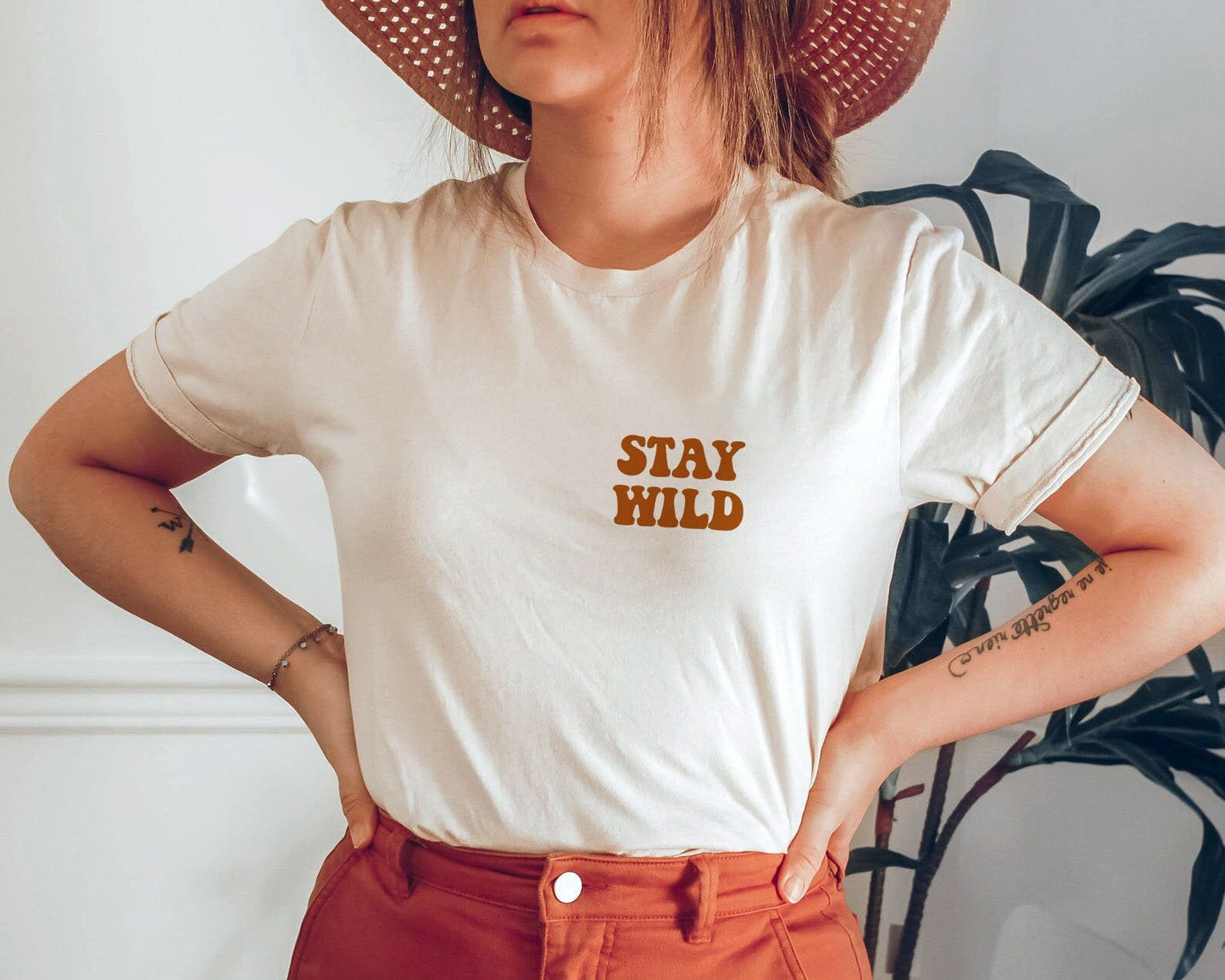 Stay Wild Tshirt, Gift for Her Retro Women's Tee Positive Vibes, Vintage Shirt Hippie Boho Shirt, Adventure Shirt, Western Women's Tee