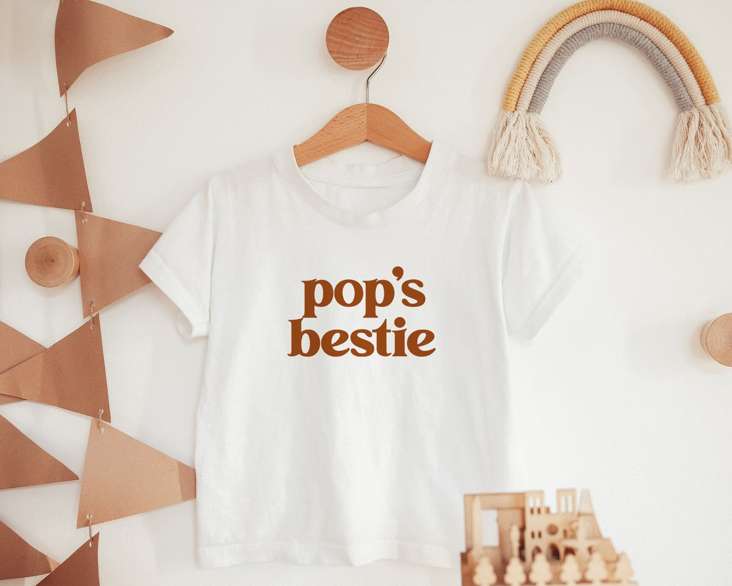 Pop's Bestie Onesie® Father's Day Gift for Dad or Grandpa, Pop Christmas Gift Birthday Gift for Pop I love Pop Retro Grandfather Gift