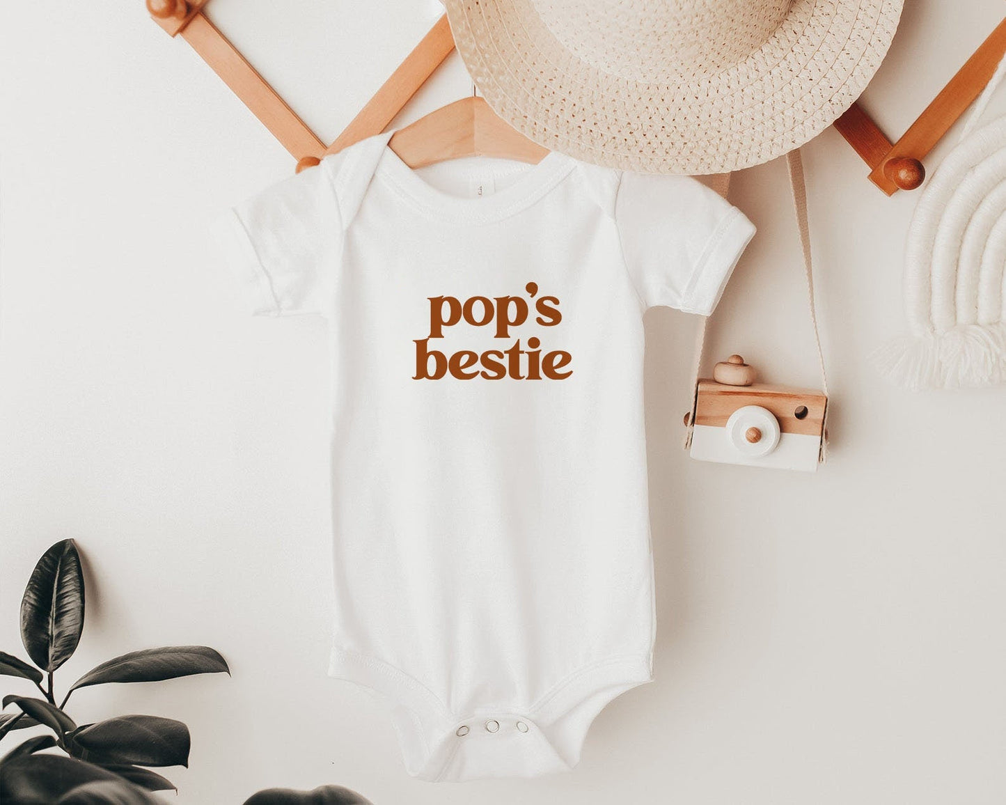 Pop's Bestie Onesie® Father's Day Gift for Dad or Grandpa, Pop Christmas Gift Birthday Gift for Pop I love Pop Retro Grandfather Gift