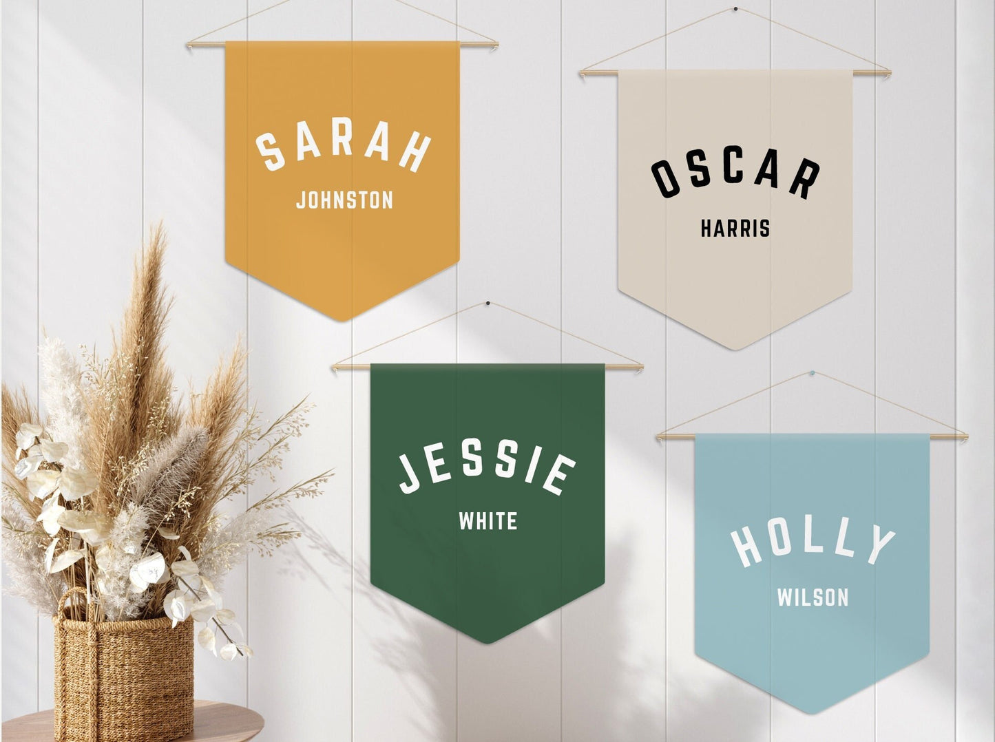 Personalized Boys Room Custom Name Pennant Flag