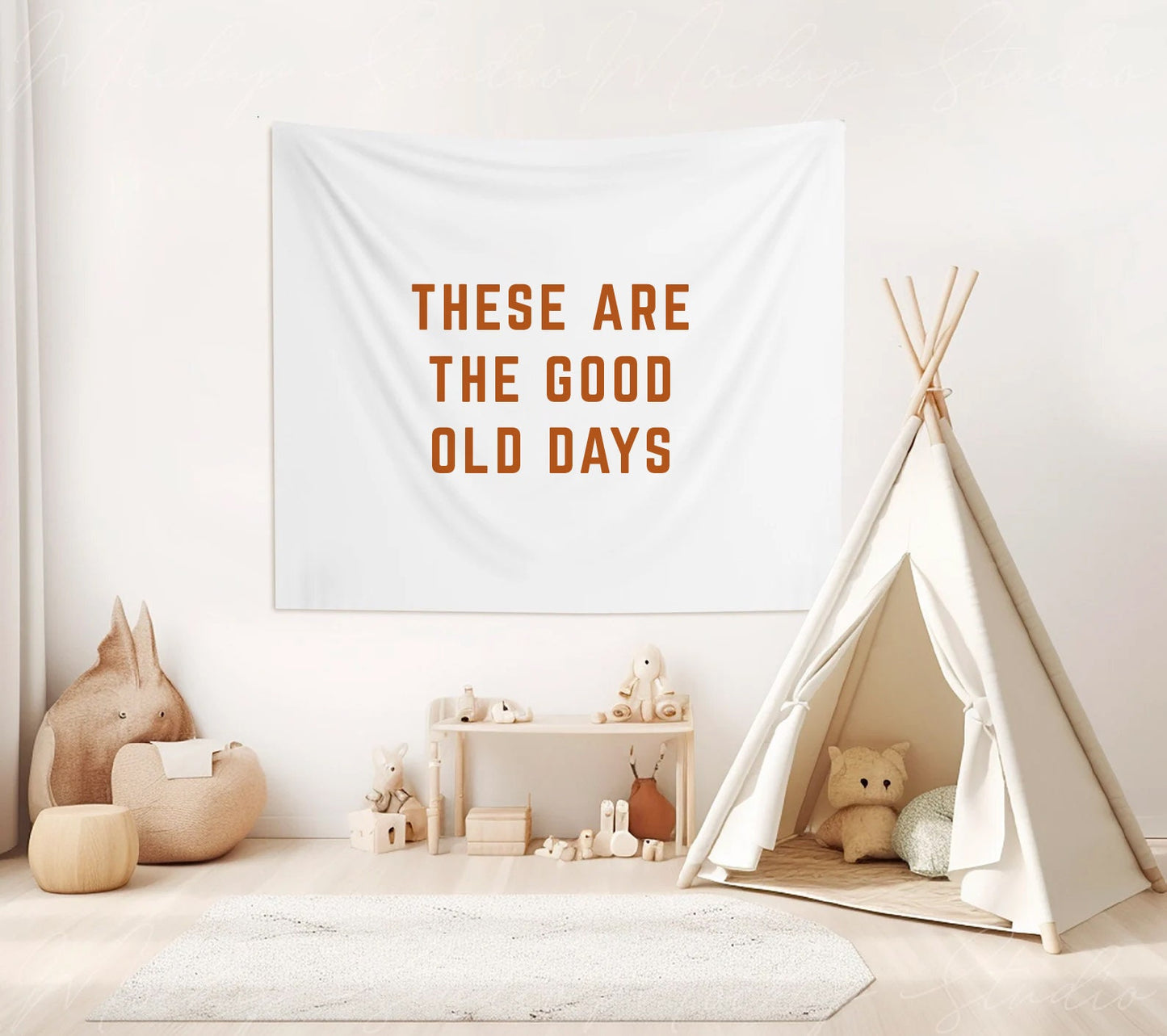 These are the Good Old Days Banner - brown
