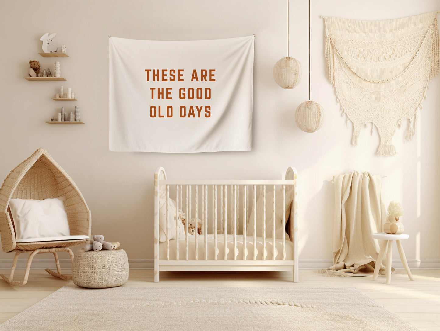 These are the Good Old Days Banner - brown