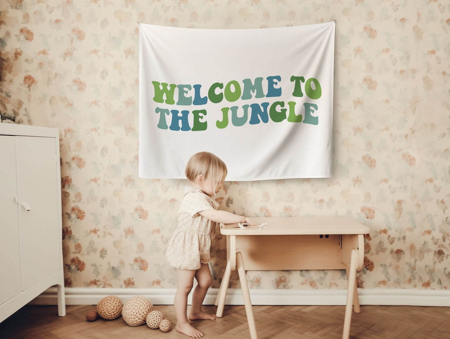 Welcome to the Jungle Banner - blue green