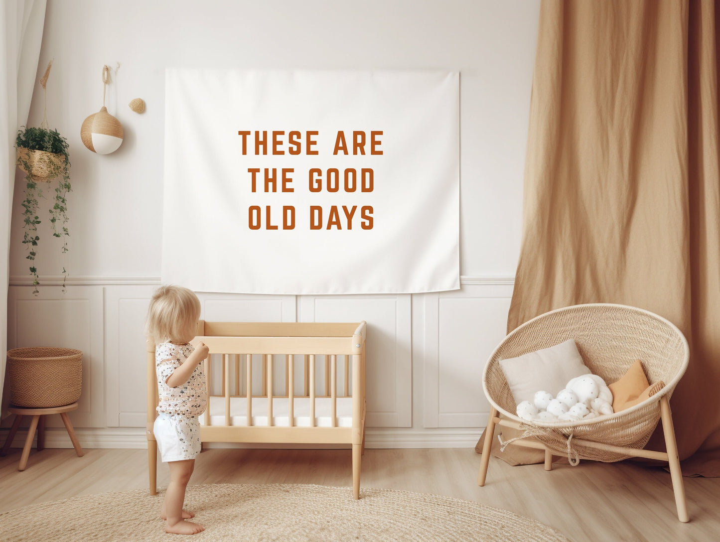These are the Good Old Days Banner - brown