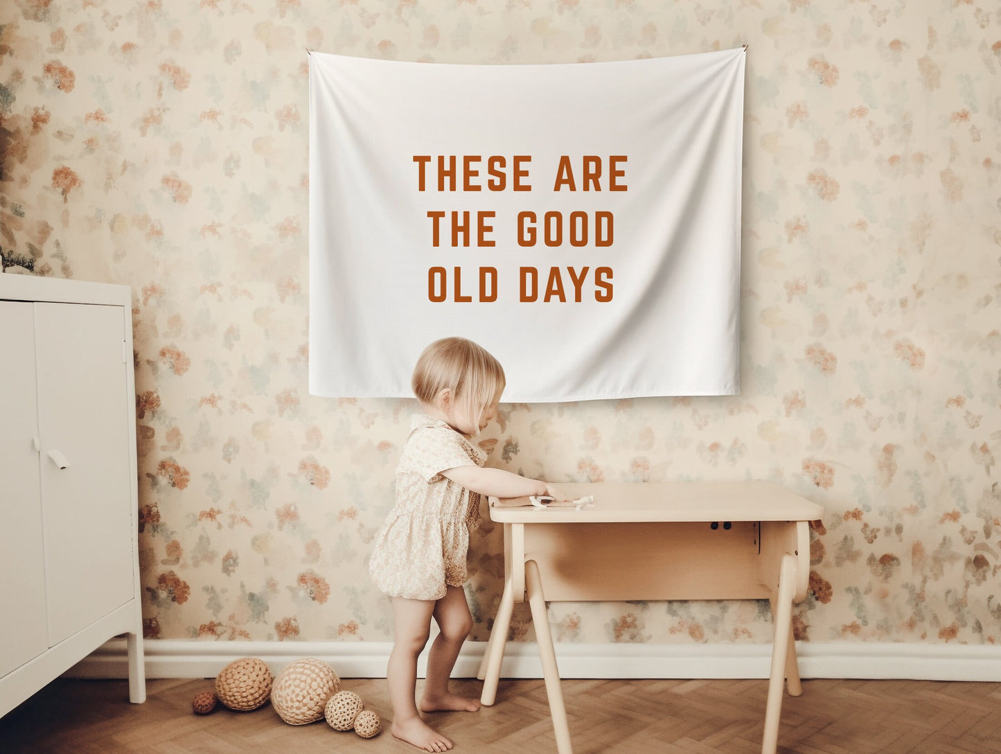 These are the Good Old Days Banner - brown
