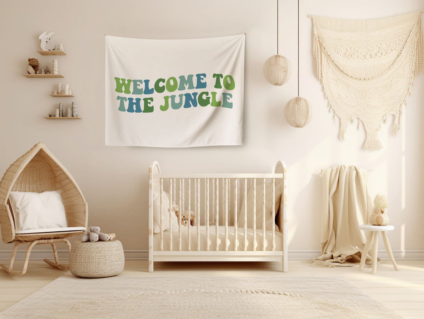 Welcome to the Jungle Banner - blue green