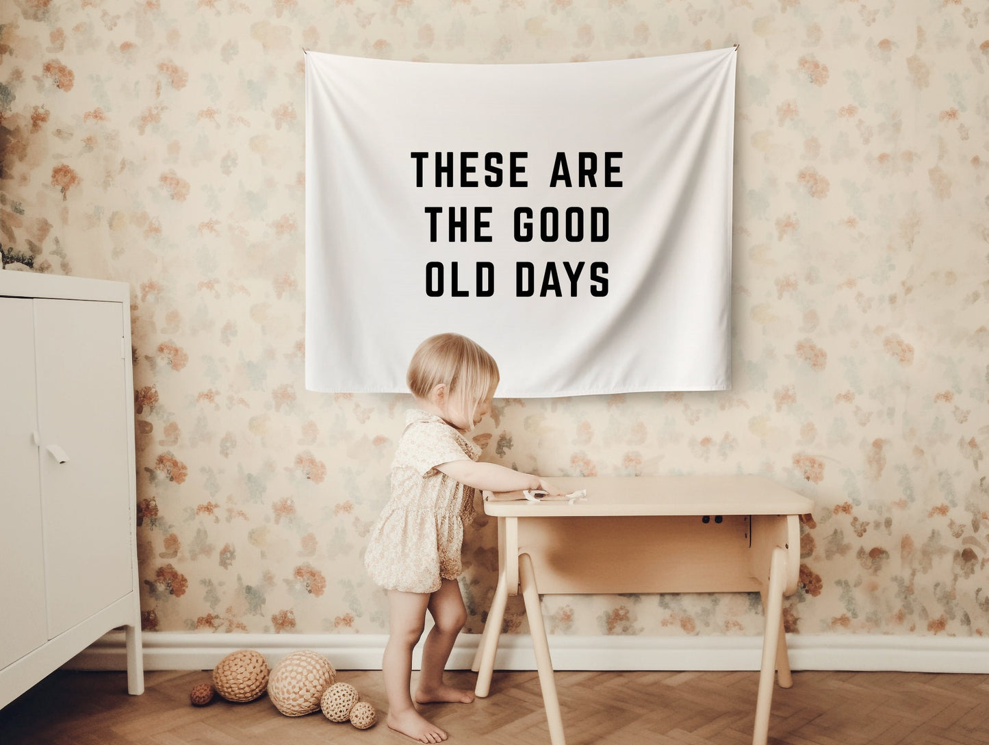 These are the Good Old Days Banner - black