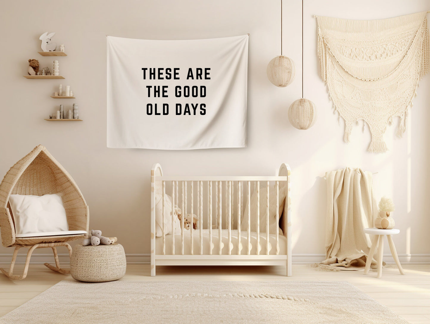 These are the Good Old Days Banner - black