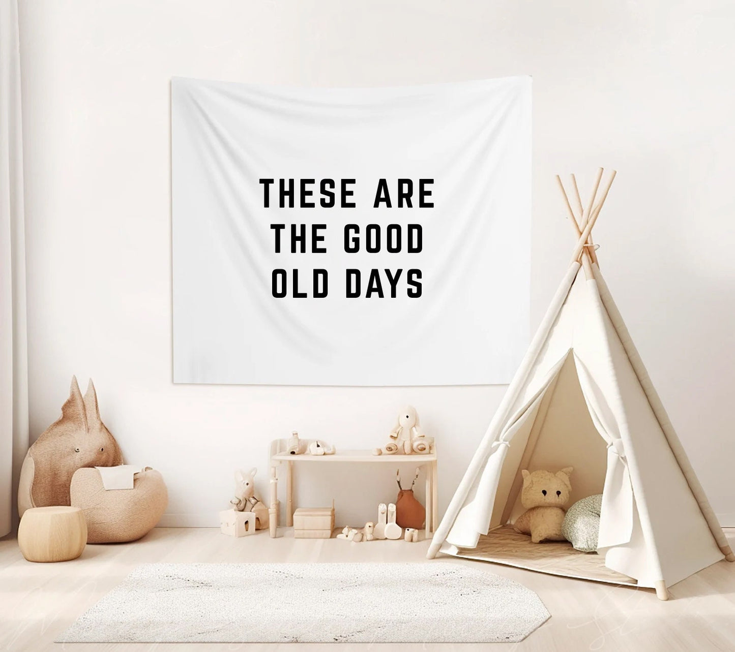 These are the Good Old Days Banner - black