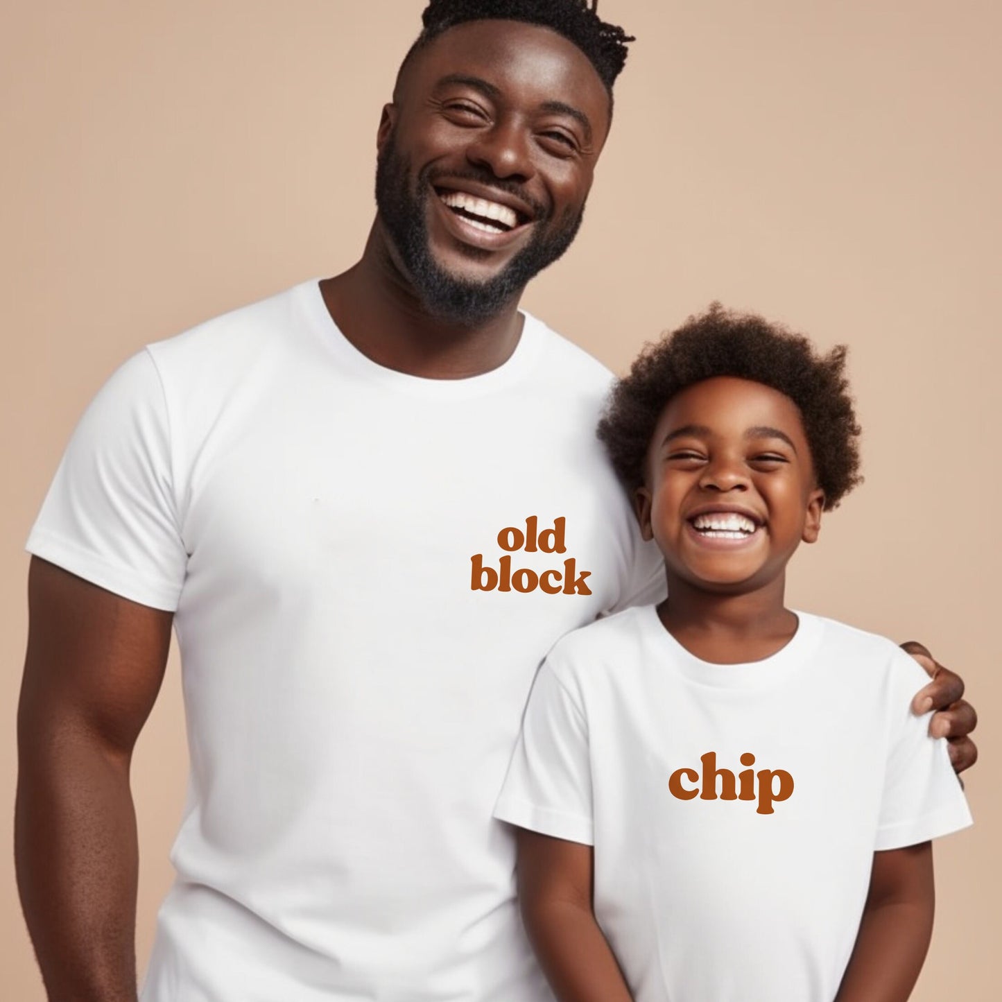 Chip Off The Old Block Matching Dad Tees