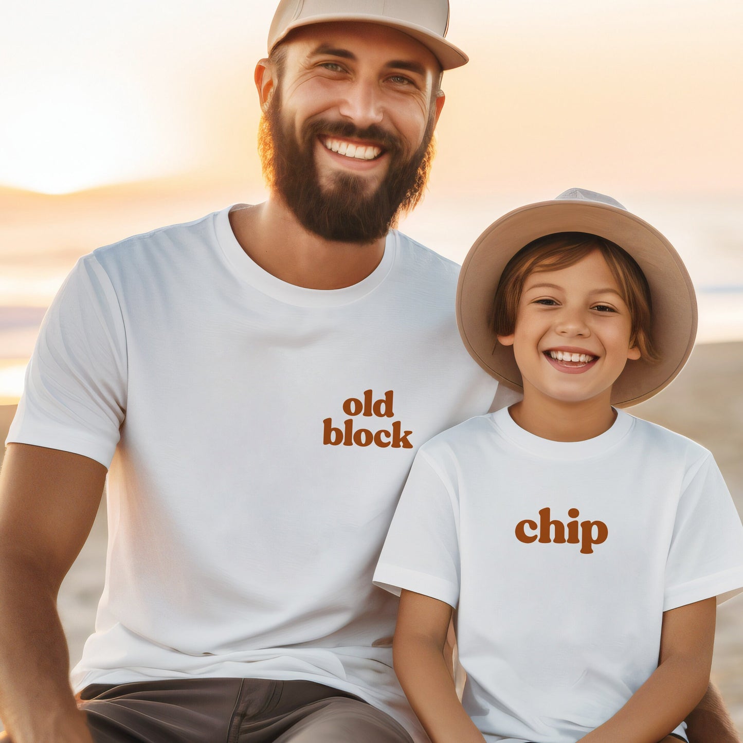 Chip Off The Old Block Matching Dad Tees