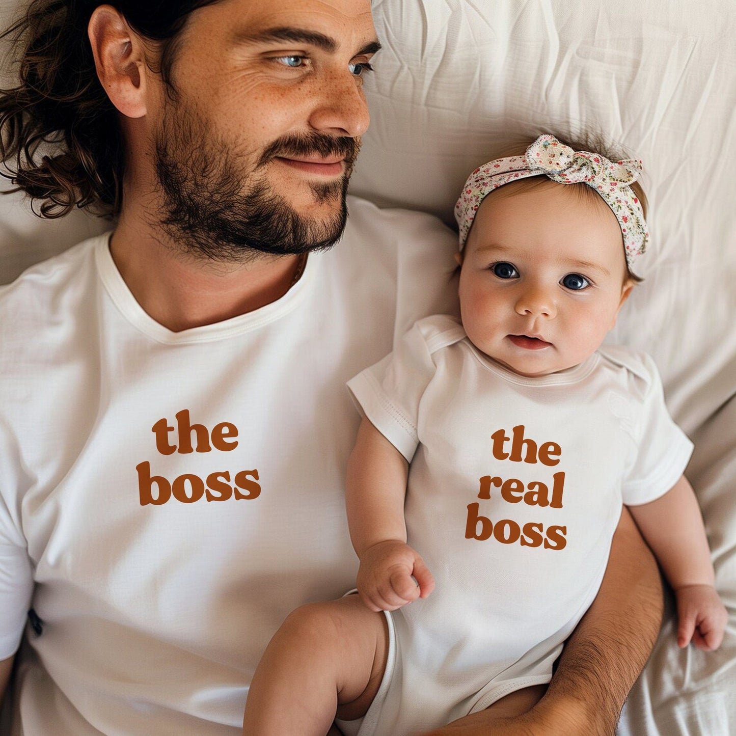 The Boss + The Real Boss Matching Dad Tees