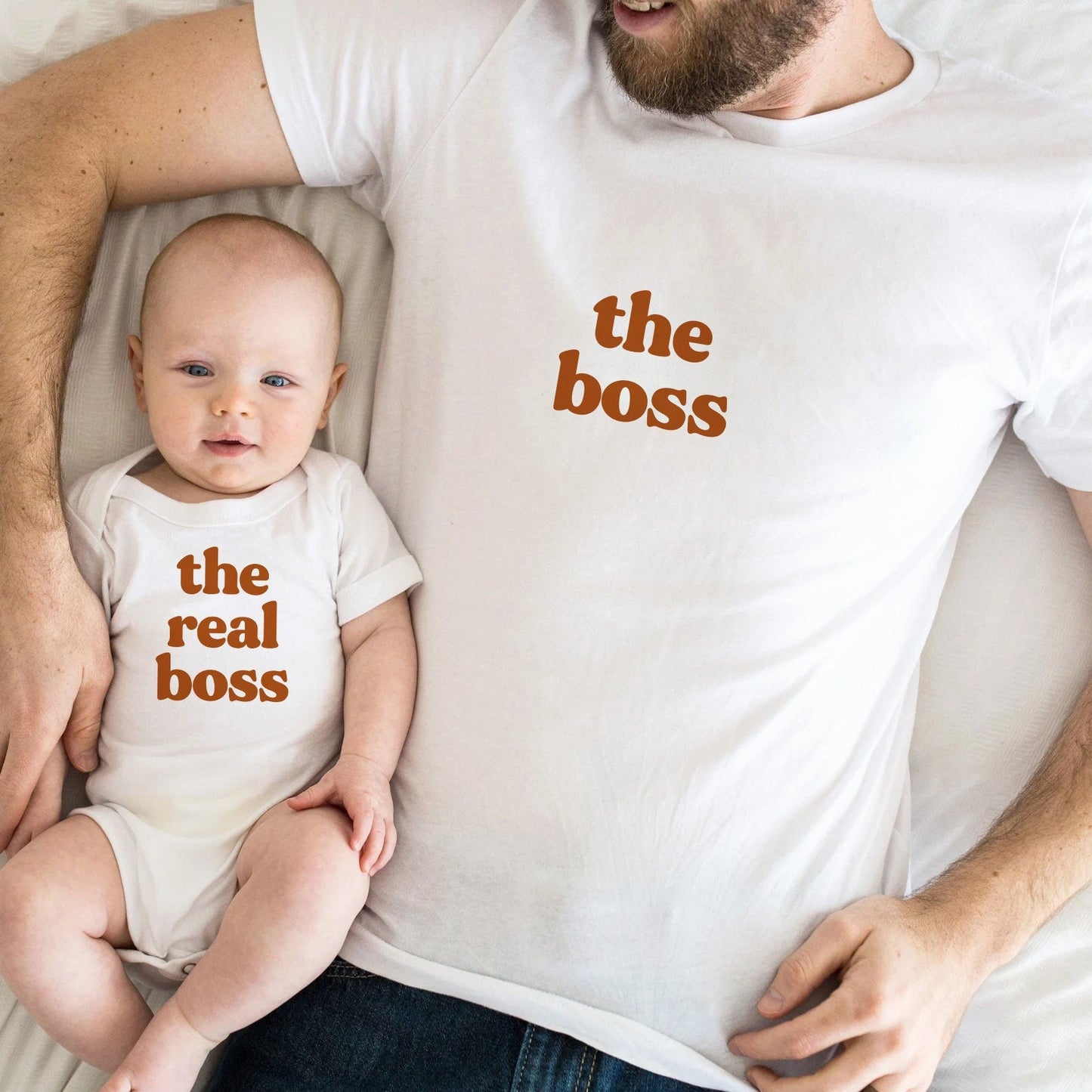 The Boss + The Real Boss Matching Dad Tees