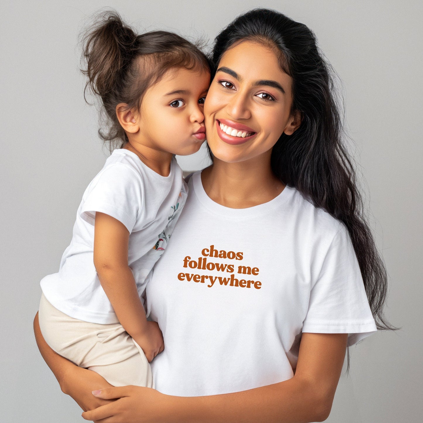 Chaos Follows Me Everywhere Matching Mama Tees
