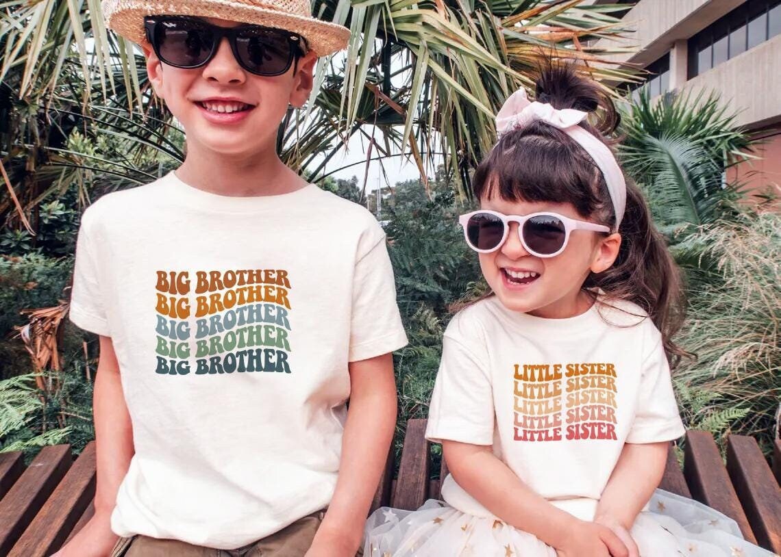 Big Brother Little Sister Matching Kids T-Shirts