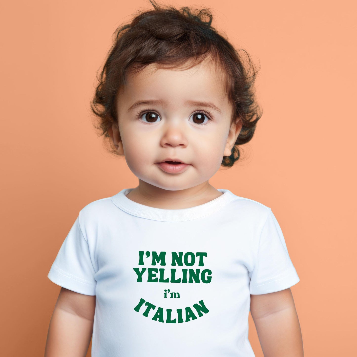 Funny Italian Baby Onesie® Italian Baby Shower Gift Mother's Day Gift I'm not yelling I'm Italian Kids Tee Italian Gift Nonna Christmas Tee