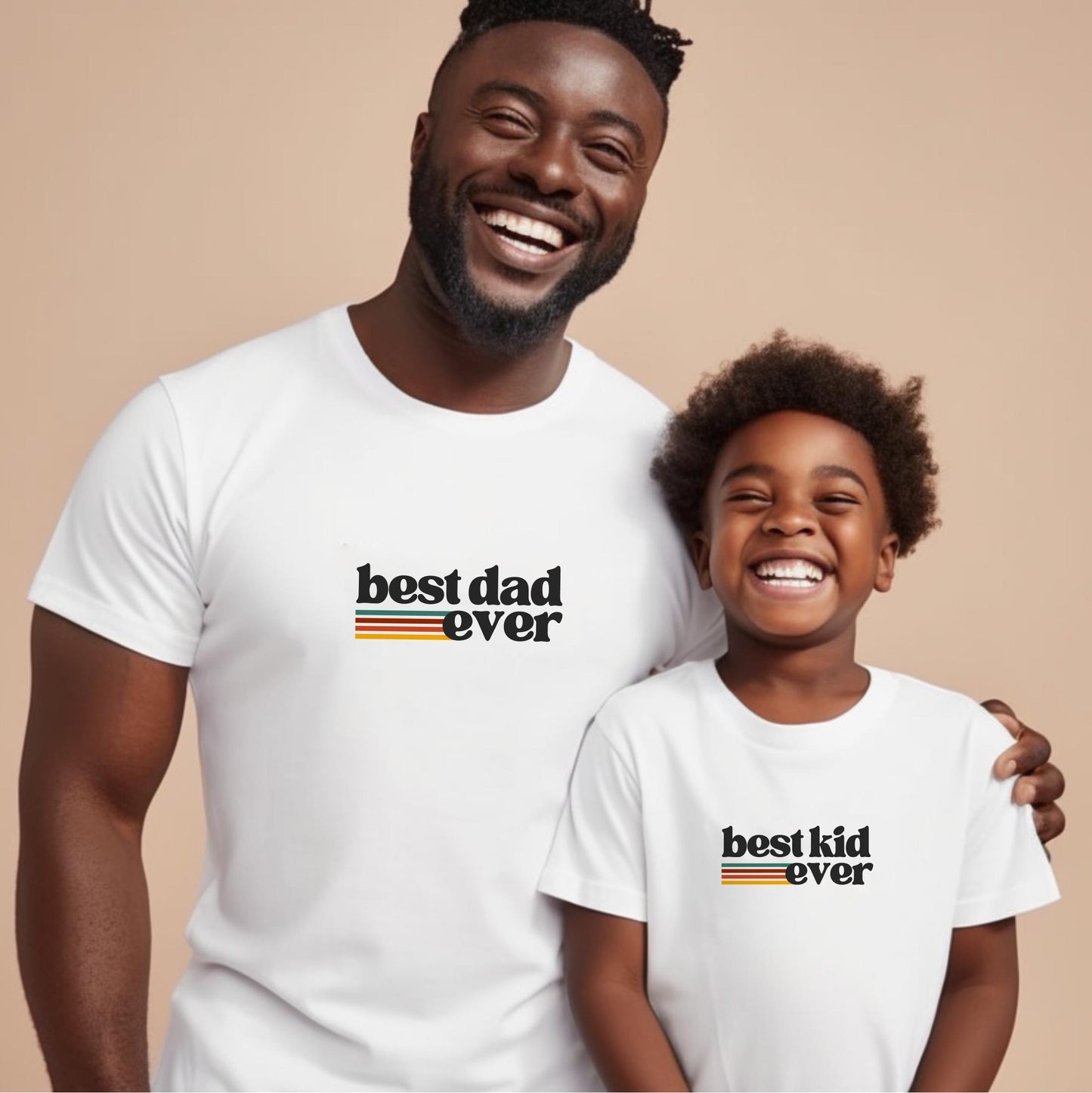 Best Dad Ever First Father's Day Gift Best Dad T-shirt New Dad Gift for Father's Day Retro Fathers Day Matching Tees for Dad and Baby Son