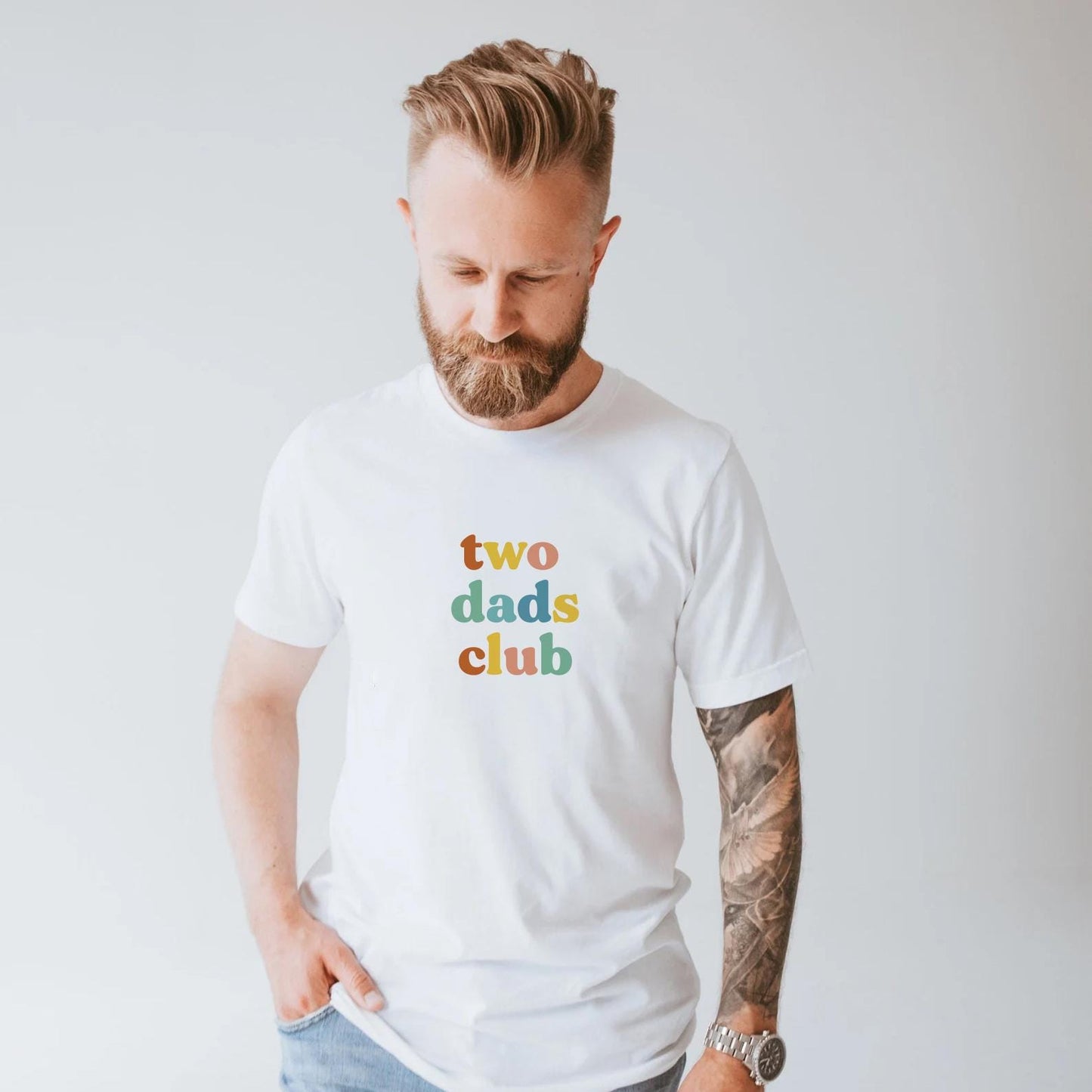 Two Dads Club Shirt Pride Month Gay Dads Matching Baby First Father's Day Gift Gay Dads Gift New Gay Dads Pride Parent Shirt LGBTQ Shirt