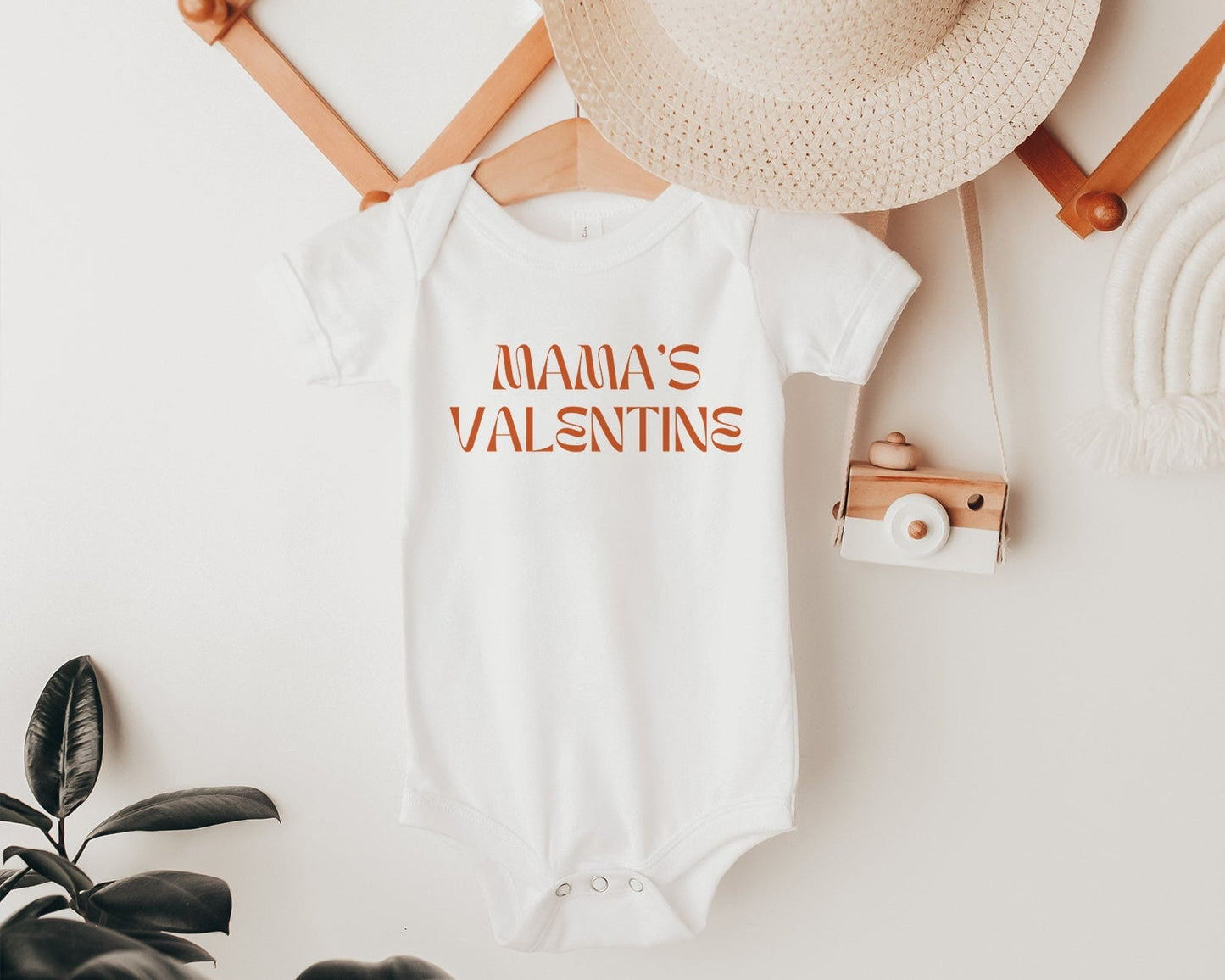 Mama's Valentine Baby Onesie® New Mom Valentine Gift Mama's Valentine Kids T-Shirt Boho Valentine's Day Retro Kids Vintage Valentine Tee