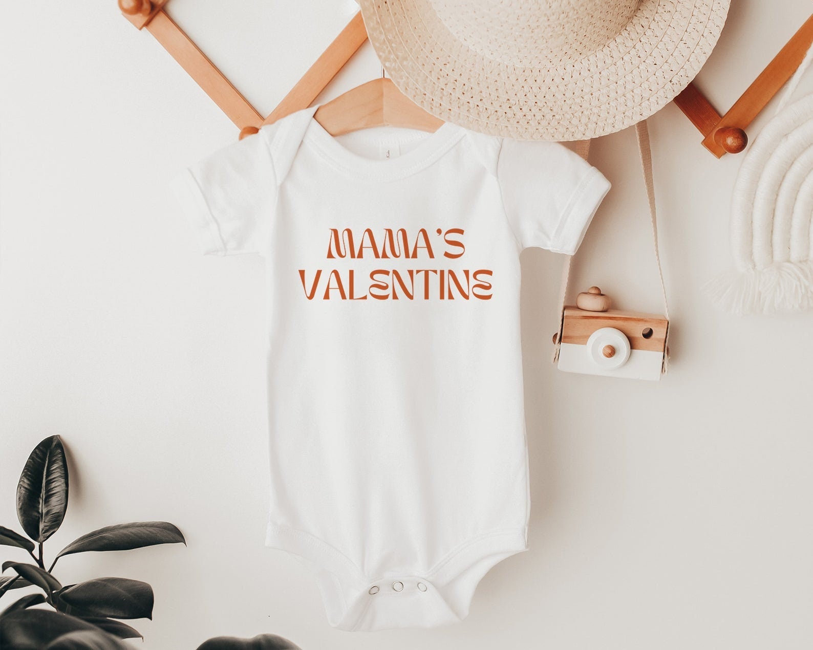 Mama's Valentine Baby Onesie® New Mom Valentine Gift Mama's Valentine Kids T-Shirt Boho Valentine's Day Retro Kids Vintage Valentine Tee