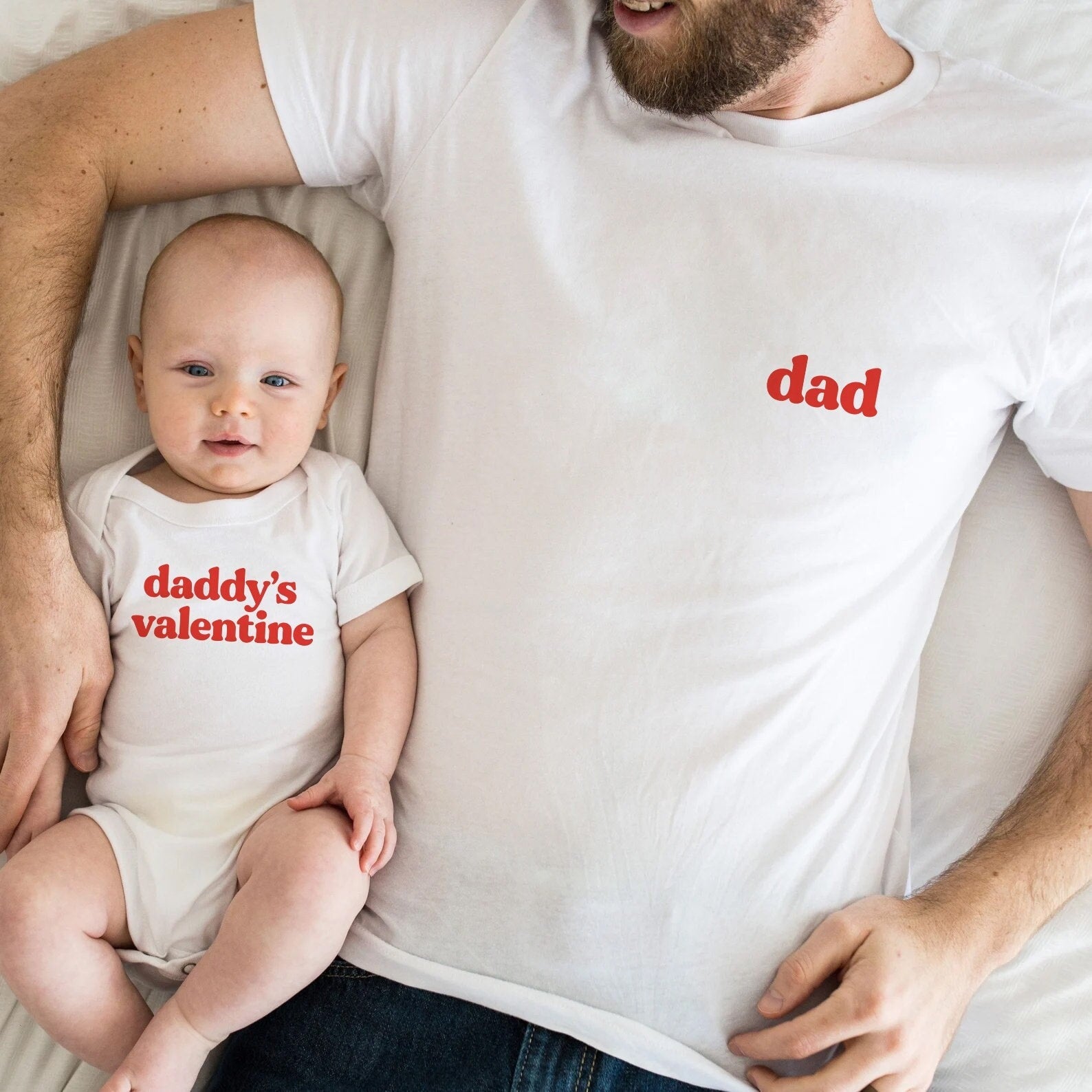 Matching Valentines Day shirts, Daddy and Baby shirts, Dad and toddler shirts, Daddy's valentine matching shirts, New Dad Valentine Gift