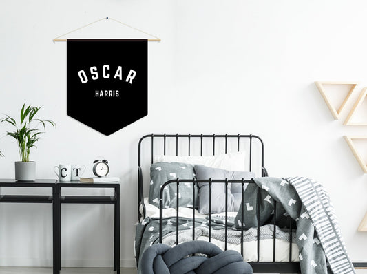 Personalized Boys Room Custom Name Pennant Flag