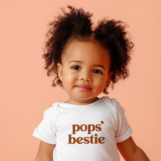 Pops' Bestie Onesie® Father's Day Gift for Dad or Grandpa, Pop Christmas Gift Birthday Gift for Pop I love Pop Retro Grandfather Gift