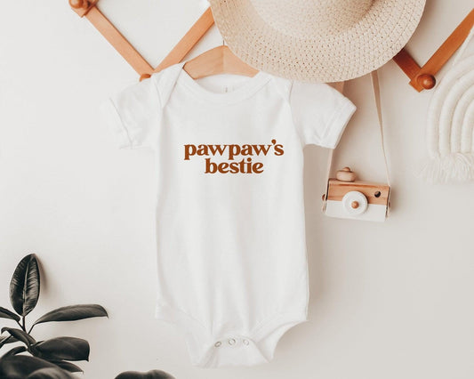 Pawpaw's Bestie Onesie® Grandpa Father's Day Gift for Pawpaw Christmas Gift for Pawpaw Birthday Gift for Pawpaw I love Pawpaw Kids Tshirt