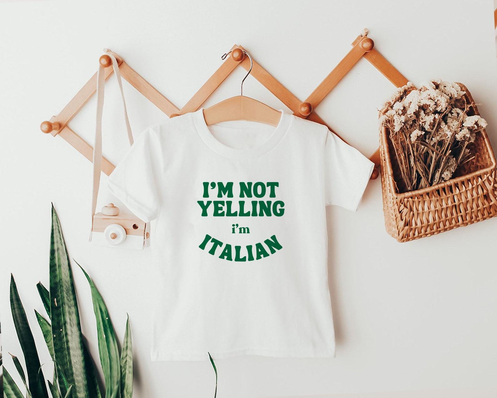 Funny Italian Baby Onesie® Italian Baby Shower Gift Mother's Day Gift I'm not yelling I'm Italian Kids Tee Italian Gift Nonna Christmas Tee