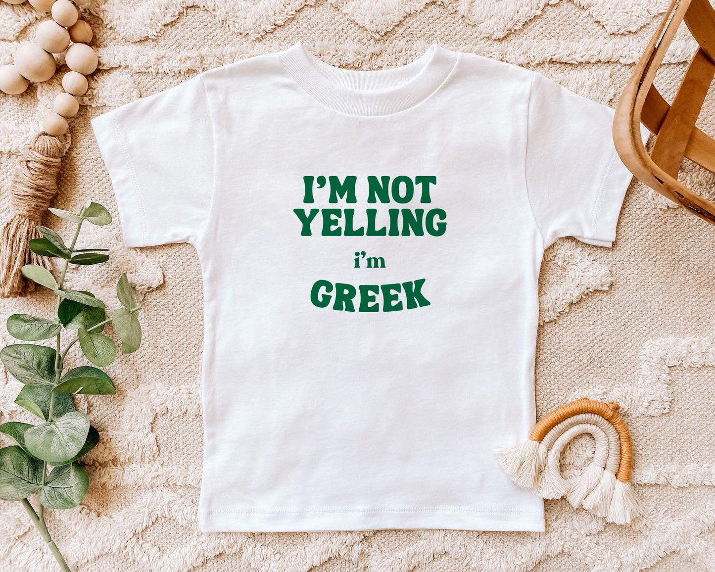 Funny Greek Baby Onesie® Greek Baby Shower Gift Mother's Day Gift I'm not yelling I'm Greek Kids Tee Greek Gift Funny Yiayia Christmas Shirt
