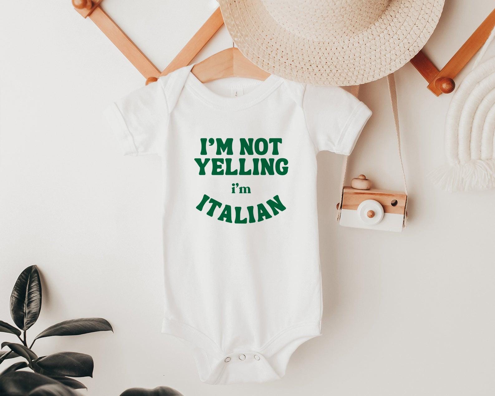Funny Italian Baby Onesie® Italian Baby Shower Gift Mother's Day Gift I'm not yelling I'm Italian Kids Tee Italian Gift Nonna Christmas Tee