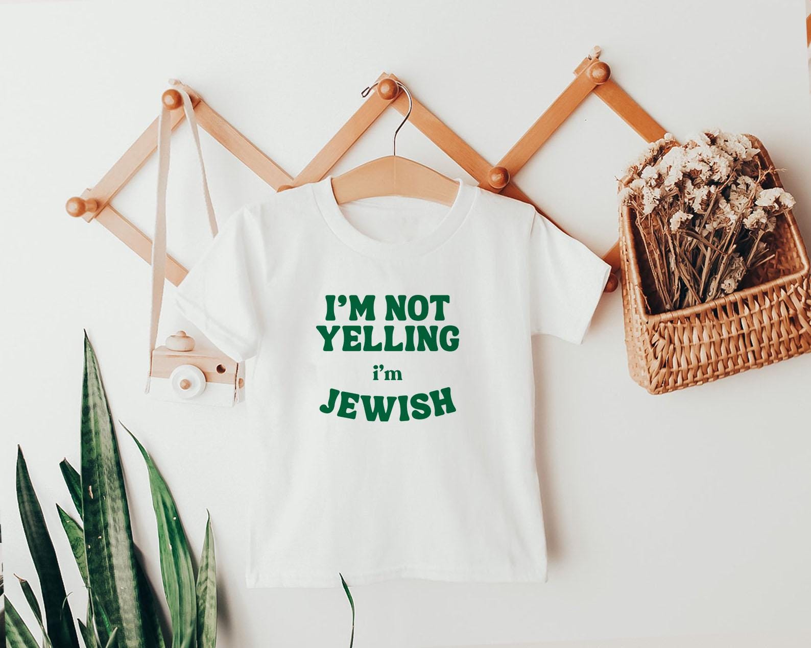Funny Jewish Baby Onesie® Jewish Baby Shower Gift I'm not yelling I'm Jewish Kids Tee Funny Jewish Gift Bubbe Gift Funny Hannukah Gift Shirt