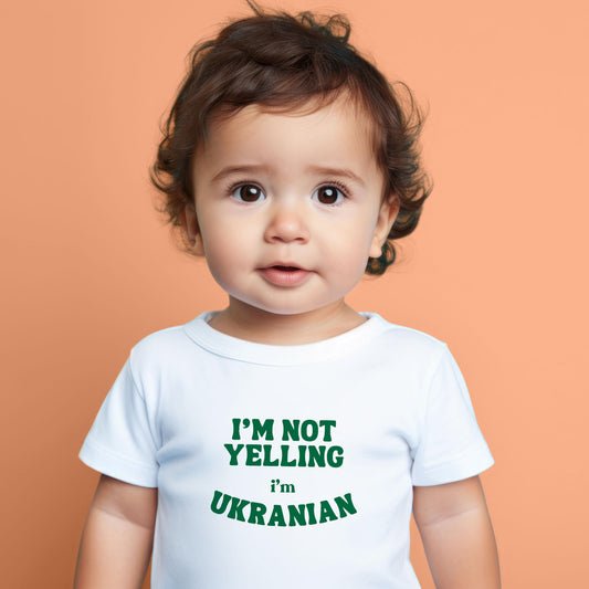 Funny Ukranian Baby Onesie® Ukranian Baby Shower Gift Mother's Day Gift I'm not yelling I'm Ukranian Kids Tee Ukranian Sweatshirt Christmas