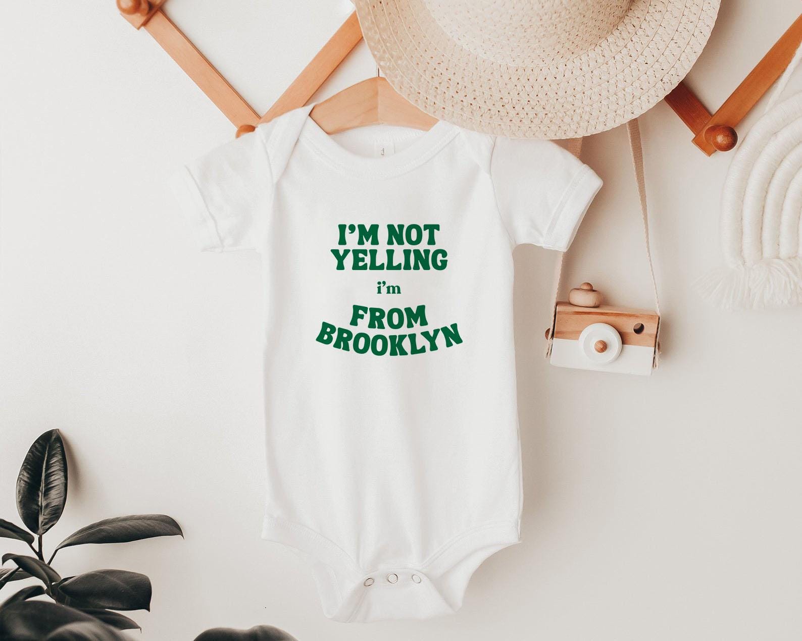 Funny Brooklyn Baby Onesie® Brooklyn Baby Shower Gift I'm not yelling I'm from Brooklyn Sweatshirt Brooklyn Gift Funny New York Shirt Kids