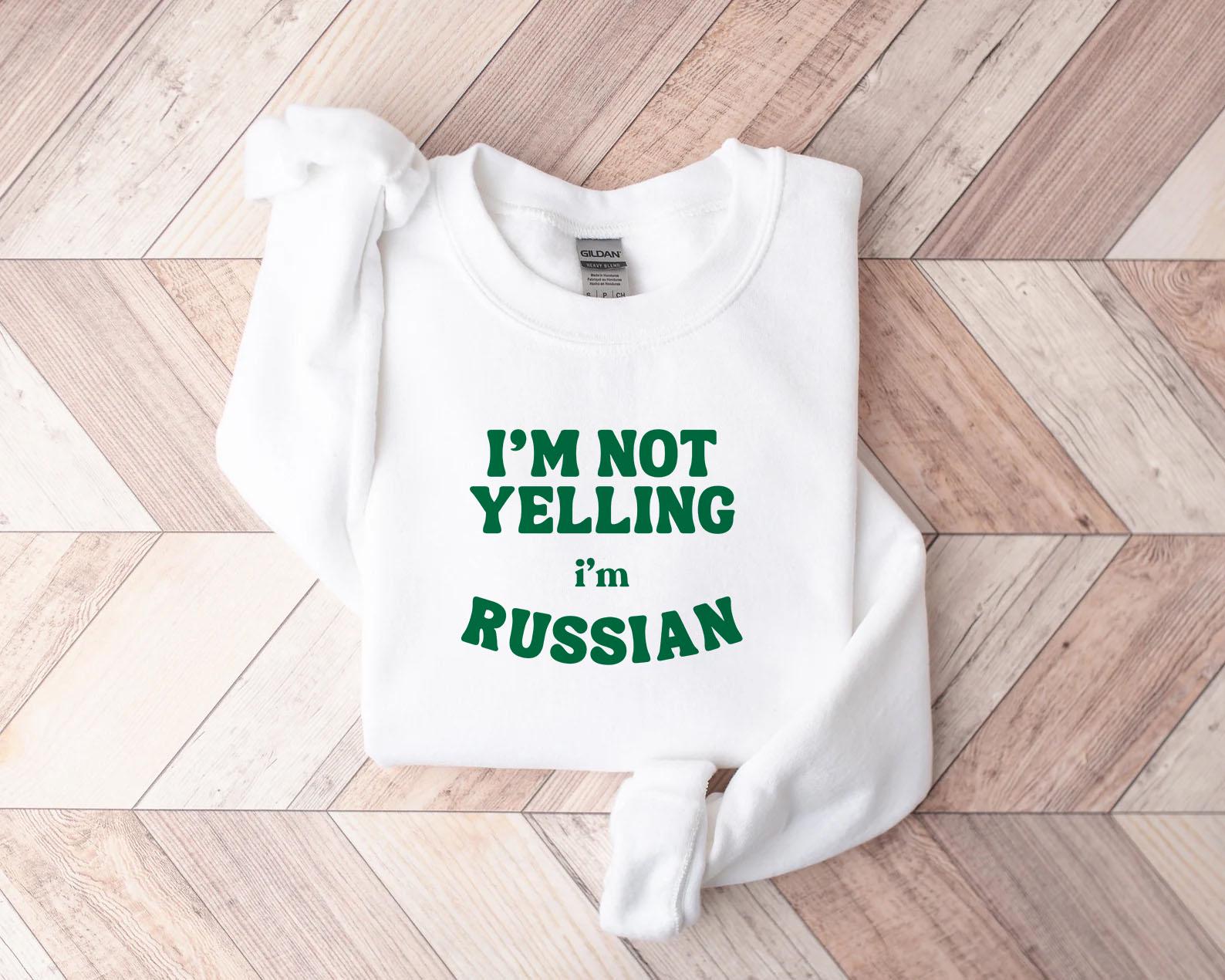 Funny Russian Baby Onesie® Russian Baby Shower Gift Mother's Day Gift I'm not yelling I'm Russian Kids Tee Russian Gift Russian Sweatshirt