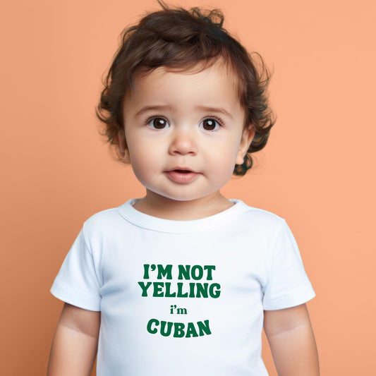 Funny Cuban Baby Onesie® Cuban Baby Shower Gift Mother's Day Gift I'm not yelling I'm Cuban Kids Tee Cuban Gift Abuela Christmas Tee