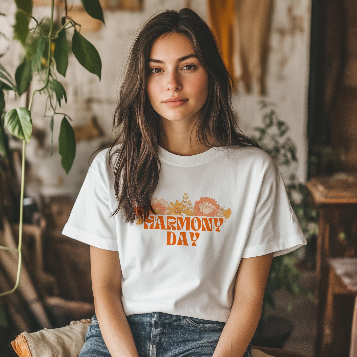 Harmony Day Tshirt Retro flower