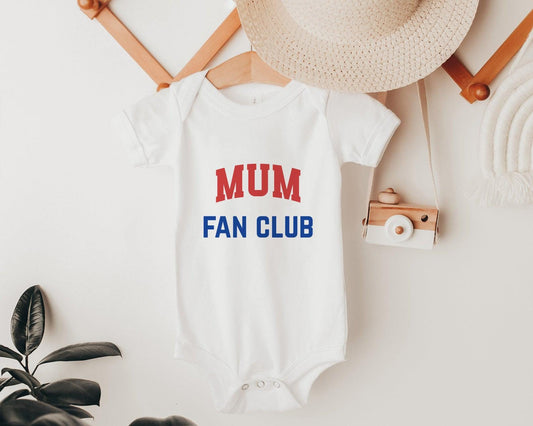 Mum Fan Club Onesie® Mother's Day Onesie® Mother's Day Kids tee, First Mother's Day Gift for Mama Mummy and Me Matching Shirts Mum and Baby