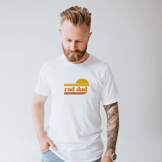 Retro First Father's Day Gift Rad Dad T-shirt New Dad Gift for Father's Day Retro Fathers Day Matching Tees Cool Shirt for Dad and Baby