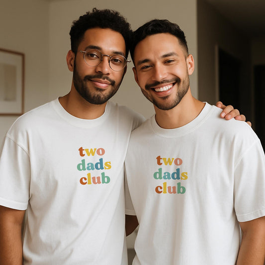 Two Dads Club Shirt Pride Month Gay Dads Matching Baby First Father's Day Gift Gay Dads Gift New Gay Dads Pride Parent Shirt LGBTQ Shirt